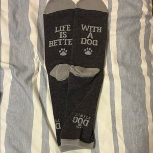 Gray Dog Lover Socks